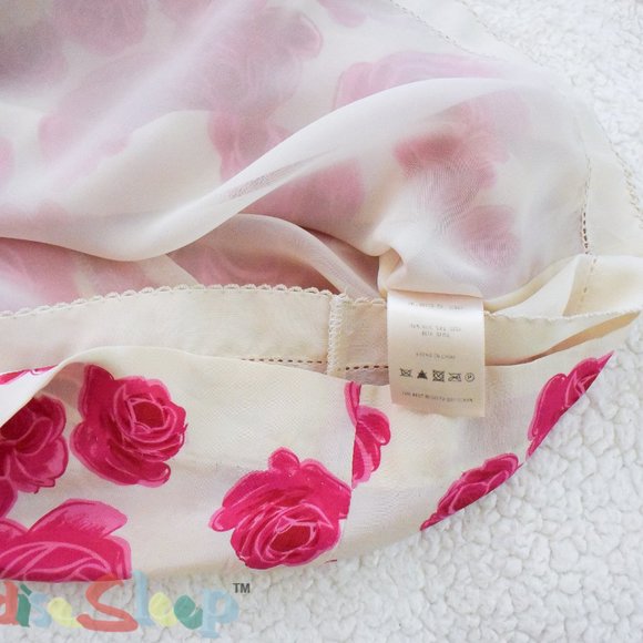 *Moulinette Souers* Anthropologie Silk Rose Dress, size 0 - Picture 10 of 11